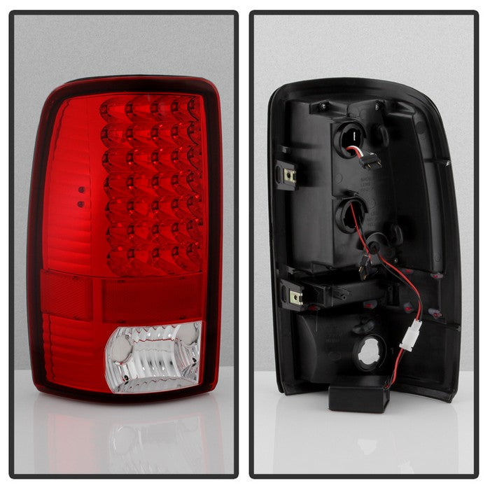 SPYDER xTune 00-06 Chevrolet Suburban/Tahoe Euro Style Tail Lights - Red Clear (ALT-JH-CD00-LED-RC) 9037054