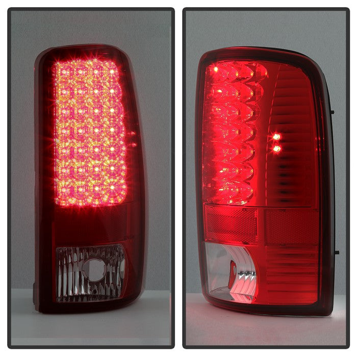 SPYDER xTune 00-06 Chevrolet Suburban/Tahoe Euro Style Tail Lights - Red Clear (ALT-JH-CD00-LED-RC) 9037054