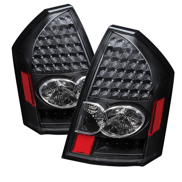 SPYDER Xtune Chrysler 300 05-07 LED Tail Lights Black ALT-JH-CHR305-LED-BK 9027567