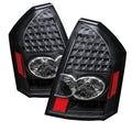 SPYDER Xtune Chrysler 300 05-07 LED Tail Lights Black ALT-JH-CHR305-LED-BK 9027567