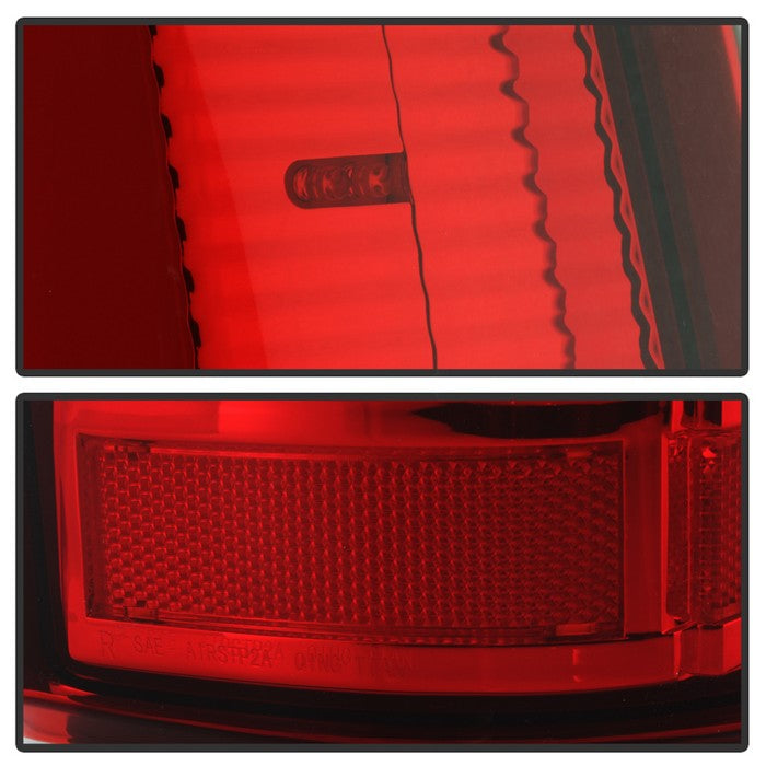 SPYDER xTune 03-06 Chevy Silverado 1500 Light Bar Style LED Tail Lights - Red Clear (ALT-JH-CS03-LBLED-RC) 9036828