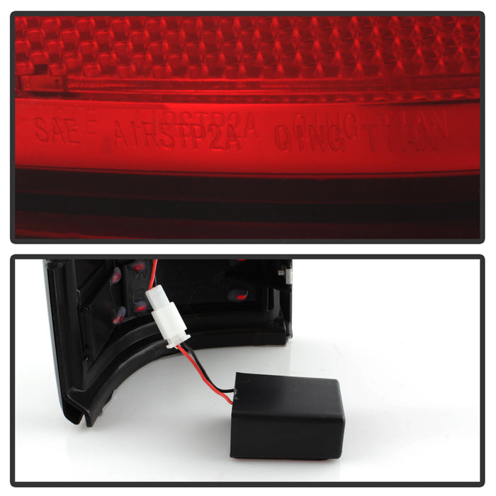 SPYDER xTune 03-06 Chevy Silverado 1500 Light Bar Style LED Tail Lights - Red Clear (ALT-JH-CS03-LBLED-RC) 9036828