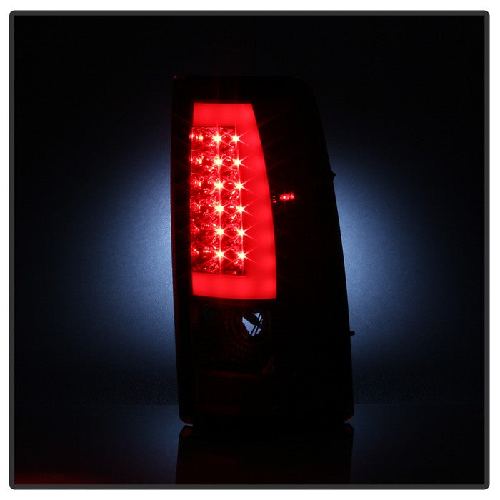 SPYDER xTune 03-06 Chevy Silverado 1500 Light Bar Style LED Tail Lights - Red Clear (ALT-JH-CS03-LBLED-RC) 9036828