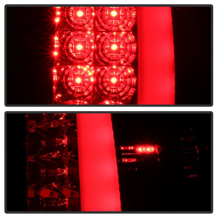 SPYDER xTune 03-06 Chevy Silverado 1500 Light Bar Style LED Tail Lights - Red Clear (ALT-JH-CS03-LBLED-RC) 9036828