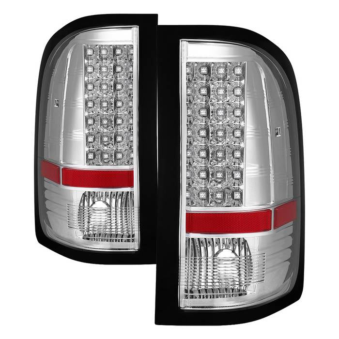 SPYDER Xtune Chevy Silverado 07-13 LED Tail Lights Chrome ALT-JH-CS07-LED-C 5073709