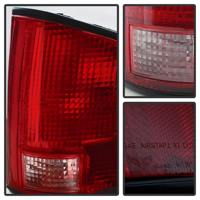 SPYDER Xtune Chevy S10 94-04 w/ Black Edge OE Style Tail Lights OEM ALT-JH-CS1094-OE-RC 9029790
