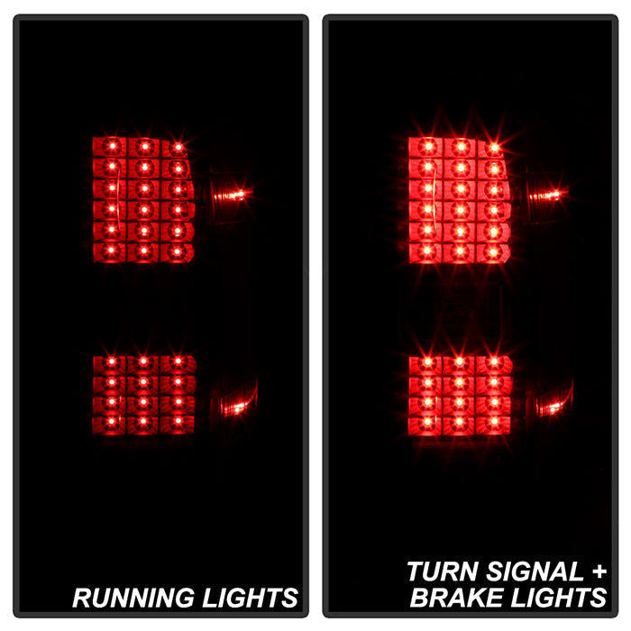 SPYDER xTune Chevy 1500 14-16 / Silverado 2500HD/3500HD LED Tail Lights - Black ALT-JH-CS14-LED-BK 9036545