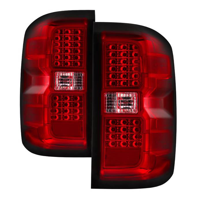 SPYDER xTune Chevy 1500 14-16 / Silverado 2500HD/3500HD LED Tail Lights - Red Clear ALT-JH-CS14-LED-RC 9036569