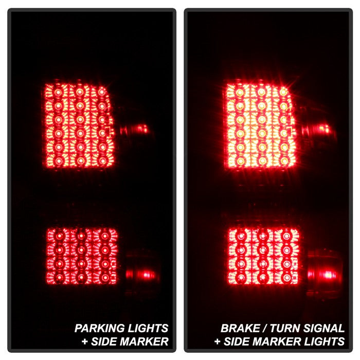 SPYDER xTune Chevy 1500 14-16 / Silverado 2500HD/3500HD LED Tail Lights - Red Clear ALT-JH-CS14-LED-RC 9036569
