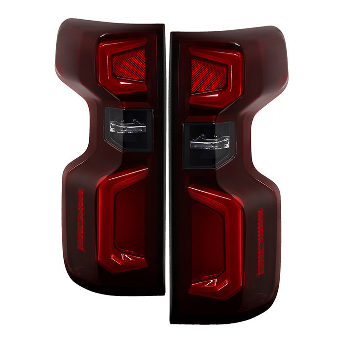 SPYDER 19-20 Chevy Silverado (For Factory Halogen Models) Light Bar LED Tail Light - Red Smoked 9050541