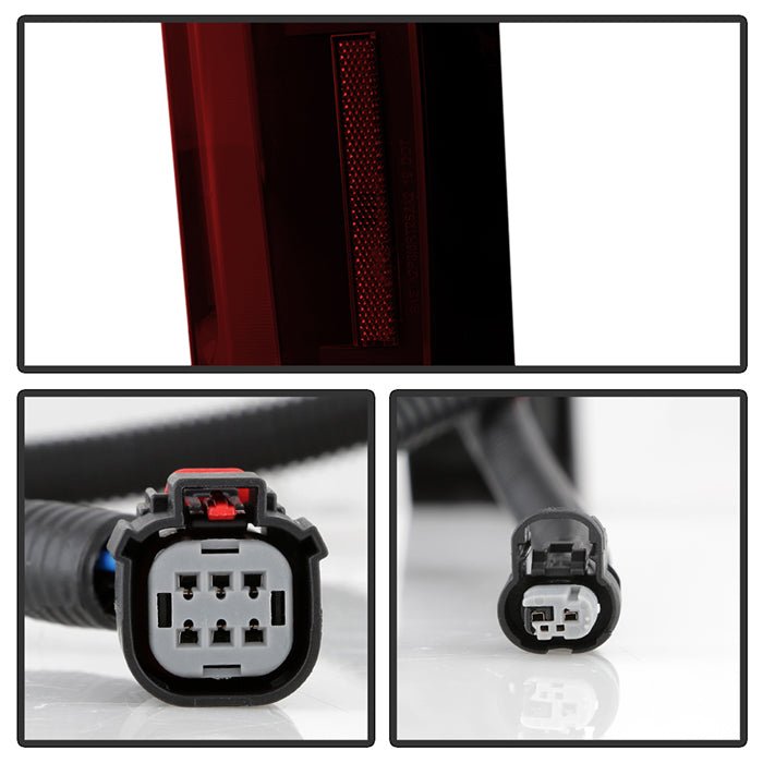 SPYDER 19-20 Chevy Silverado (For Factory Halogen Models) Light Bar LED Tail Light - Red Smoked 9050541