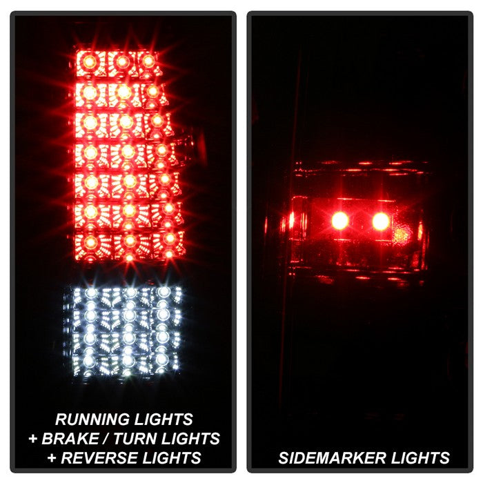 SPYDER xTune 03-06 Chevrolet Silverado 1500/2500HD LED Tail Lights - Red Clear (ALT-JH-CSIL03-CS-RC) 9037665