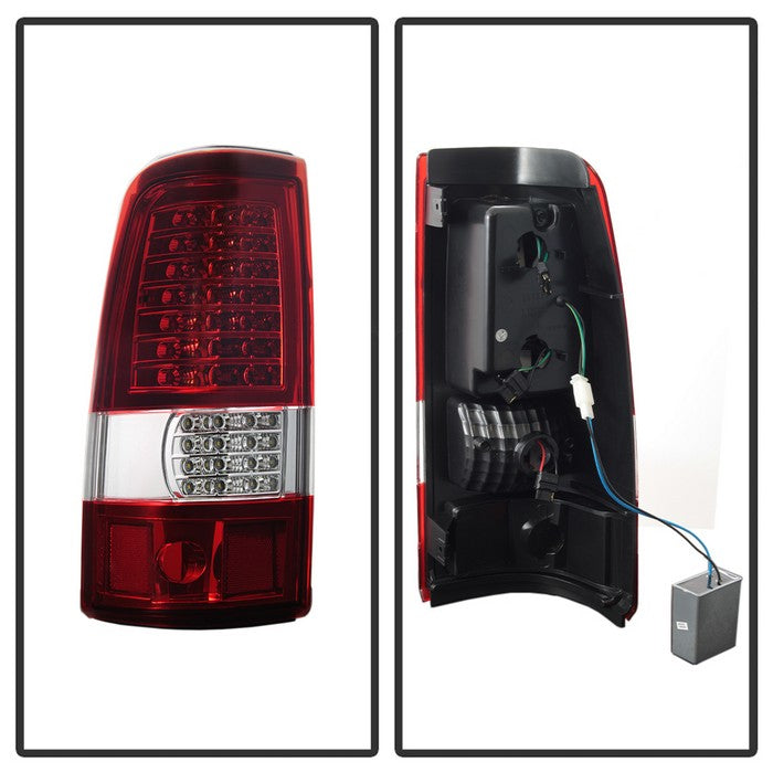SPYDER xTune 03-06 Chevrolet Silverado 1500/2500HD LED Tail Lights - Red Clear (ALT-JH-CSIL03-CS-RC) 9037665
