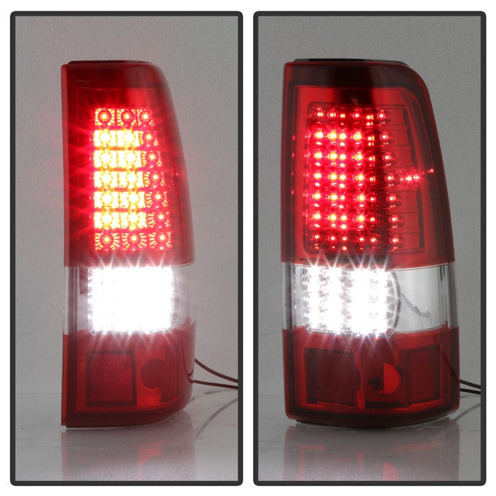SPYDER xTune 03-06 Chevrolet Silverado 1500/2500HD LED Tail Lights - Red Clear (ALT-JH-CSIL03-CS-RC) 9037665