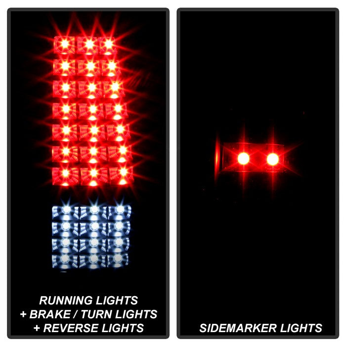 SPYDER xTune 03-06 Chevrolet Silverado 1500 LED Tail Lights - Black Smoke (ALT-JH-CSIL03-LED-BSM) 9037641