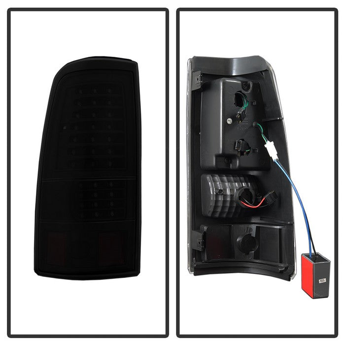 SPYDER xTune 99-02 Chevy Silverado 1500 (w/o Stepside) LED Tail Lights - Blk Smoke (ALT-JH-CSIL99-LED-BSM) 9037603