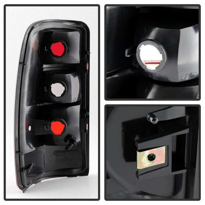 SPYDER Xtune GMC Yukon 00-06 OEM Style Tail Lights w/ Black Rim Red Smoked ALT-JH-CSUB00-OE-RSM 9028809