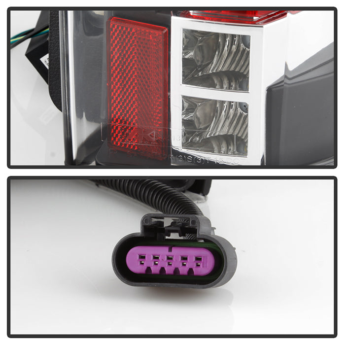 SPYDER xTune 07-14 Chevy Tahoe Suburban and 07-14 GMC Yukon Black LED Tail Lights ALT-ON-CSUB07-2IN1LED-BK 9039751