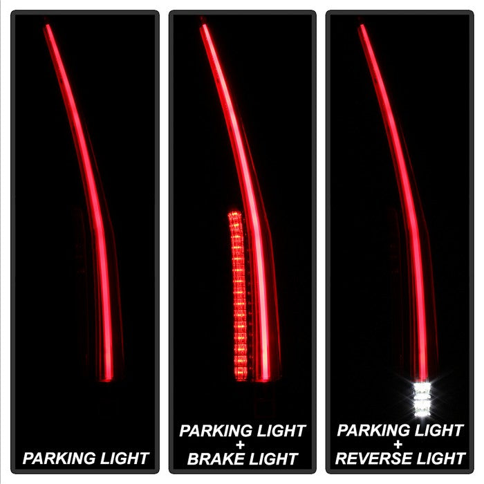 SPYDER Chevy Tahoe Suburban 15-17 LED Tail Lights (Escalade Style) Black  ALT-JH-CSUB15-2IN1LED-BK 9039768