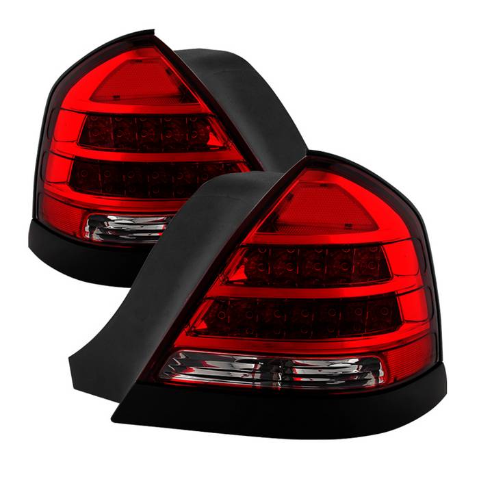 SPYDER Xtune 98-11 Ford Crown Victoria LED Tail Lights -Red Clear ALT-JH-CVIC98-LED-PI-RC 9032868