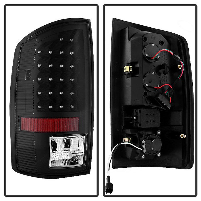 SPYDER Xtune Dodge Ram 07-08 1500 / Ram 07-09 2500/3500 LED Tail Lights Black ALT-JH-DR07-LED-BK 5073013