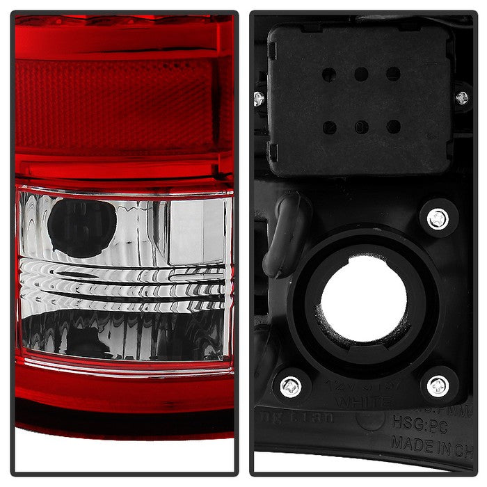 SPYDER Xtune Dodge Ram 07-08 1500 / Ram 07-09 2500/3500 LED Tail Lights Red Clear ALT-JH-DR07-LED-RC 5073037