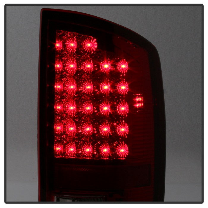 SPYDER Xtune Dodge Ram 07-08 1500 / Ram 07-09 2500/3500 LED Tail Lights Red Clear ALT-JH-DR07-LED-RC 5073037