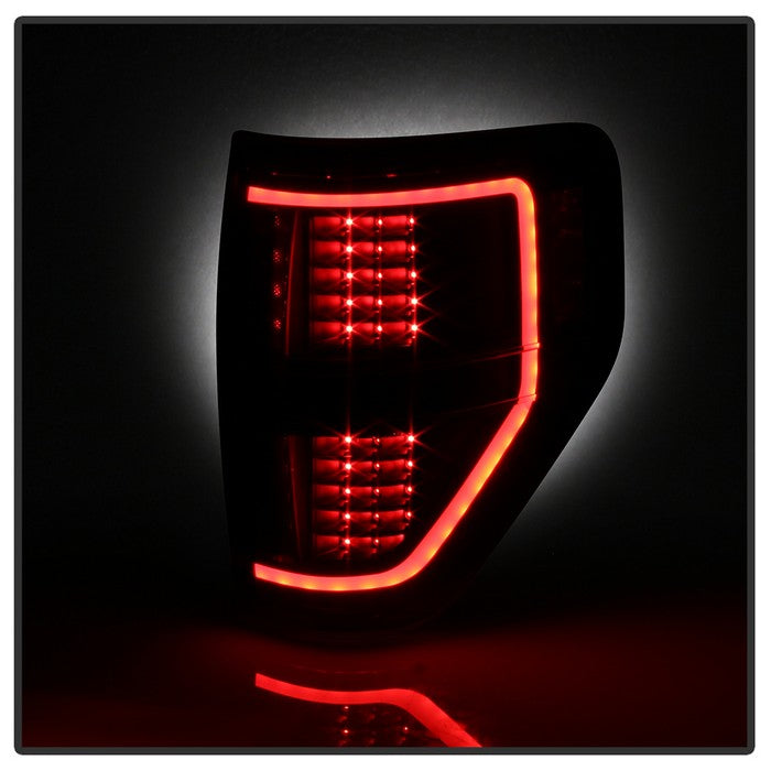 SPYDER xTune 09-14 Ford F-150 Light Bar LED Tail Lights - Black (ALT-JH-FF15009-LBLED-BK) 9042188