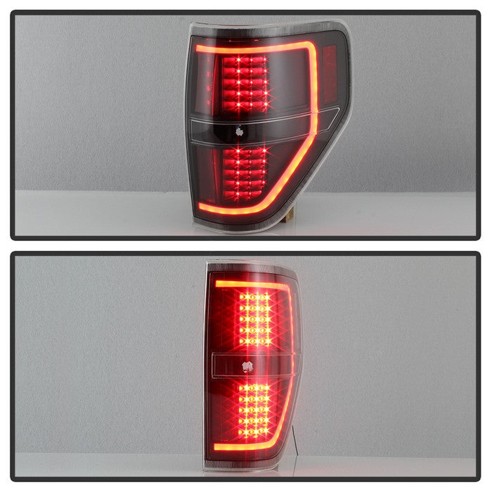 SPYDER xTune 09-14 Ford F-150 Light Bar LED Tail Lights - Black (ALT-JH-FF15009-LBLED-BK) 9042188