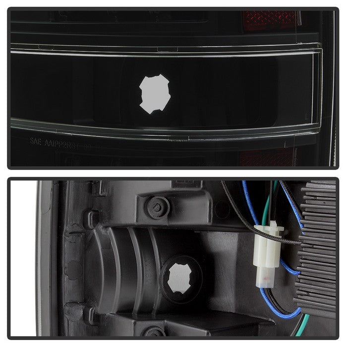 SPYDER xTune 09-14 Ford F-150 Light Bar LED Tail Lights - Black Smoke (ALT-JH-FF15009-LBLED-BSM) 9042195