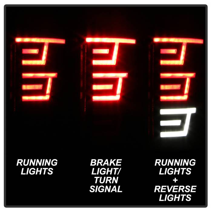 SPYDER xTune 15-17 Ford F-150 (w/Blind Spot Sensor) LED Tail Lights - Black (ALT-JH-FF15015-LBLED-BK) 9043147