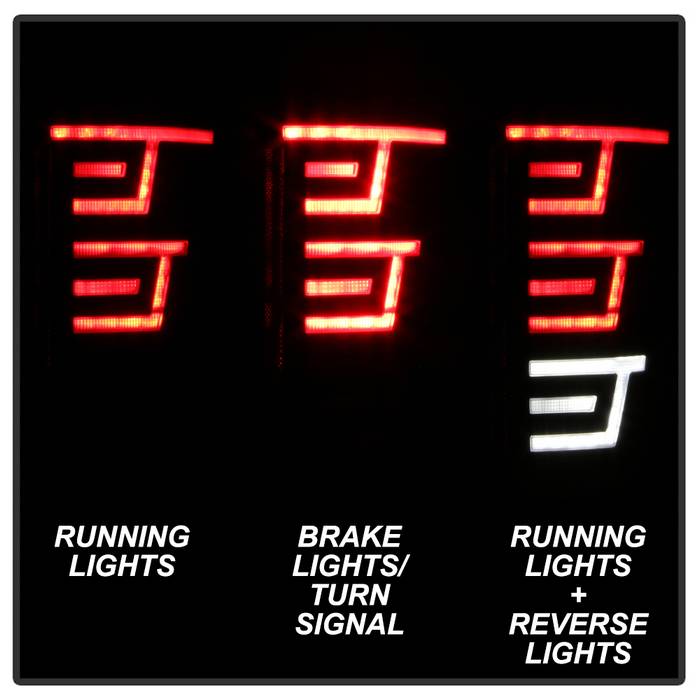 SPYDER xTune 15-17 Ford F-150 (w/o Blind Spot Sensor) LED Tail Lights - Blk Smk (ALT-JH-FF15015-LBLED-BSM) 9043154