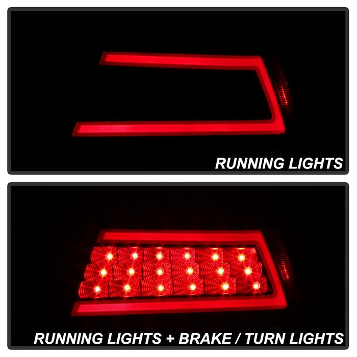 SPYDER xTune 10-12 Ford Fusion Light Bar LED Tail Lights - Black Smoked (ALT-JH-FFU10-LBLED-BSM) 9041662