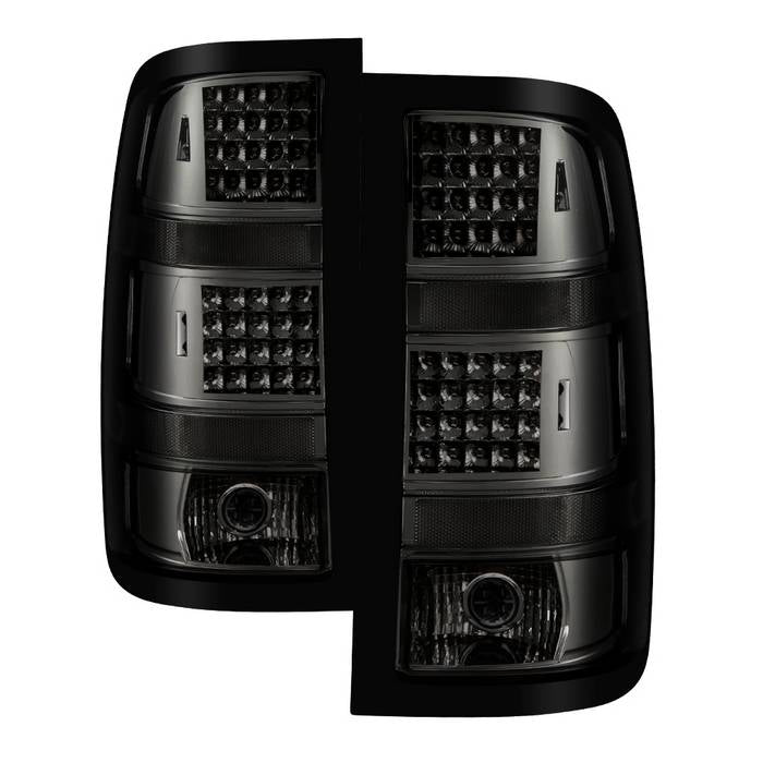 SPYDER Xtune GMC Sierra 07-13 (Not Fit 3500 Dually 4 Rear Wheels) LED Tail Lights Smoked ALT-JH-GS07-LED-SM 9034084