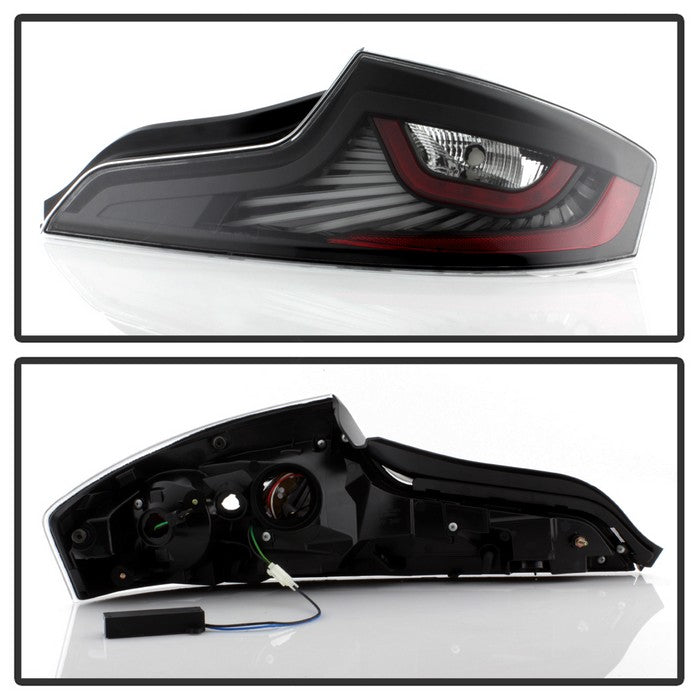 SPYDER xTune 03-05 Infiniti G35 Coupe LED Light Tube Style Tail Lights - Black (ALT-JH-IG3503-LEDLB-BK) 9037696