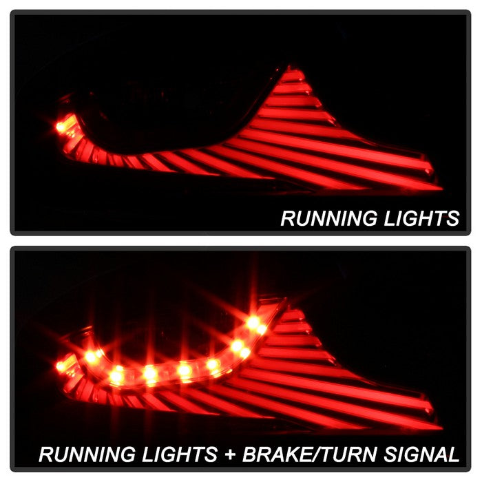 SPYDER xTune 03-05 Infiniti G35 Coupe Tail Lights LED Light Tube Style Black Smoked ALT-JH-IG3503-LEDLB-BSM 9037702