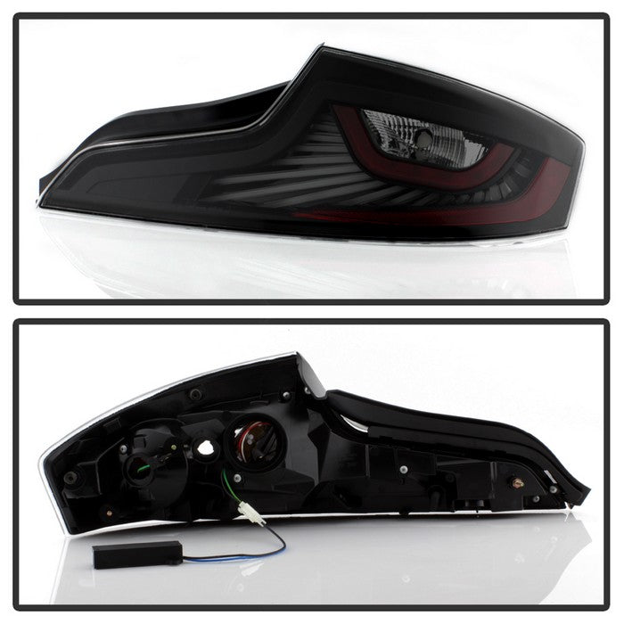 SPYDER xTune 03-05 Infiniti G35 Coupe Tail Lights LED Light Tube Style Black Smoked ALT-JH-IG3503-LEDLB-BSM 9037702