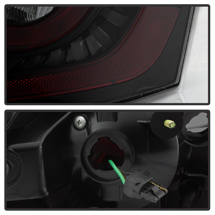 SPYDER xTune 03-05 Infiniti G35 Coupe Tail Lights LED Light Tube Style Black Smoked ALT-JH-IG3503-LEDLB-BSM 9037702