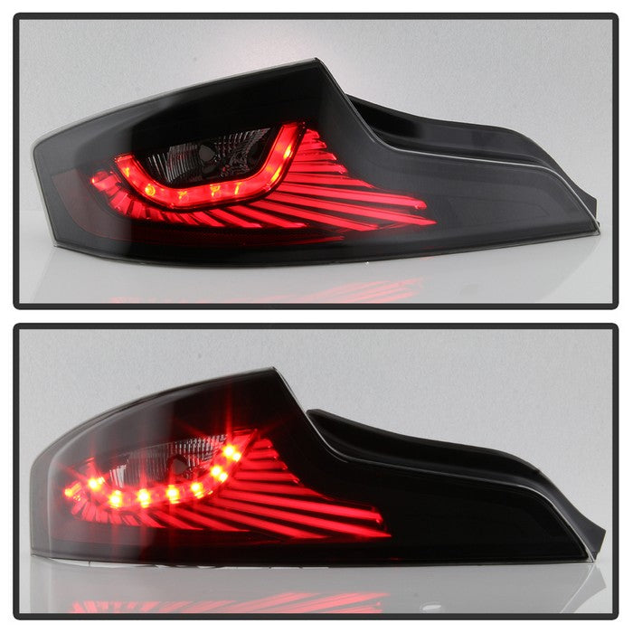 SPYDER xTune 03-05 Infiniti G35 Coupe Tail Lights LED Light Tube Style Black Smoked ALT-JH-IG3503-LEDLB-BSM 9037702