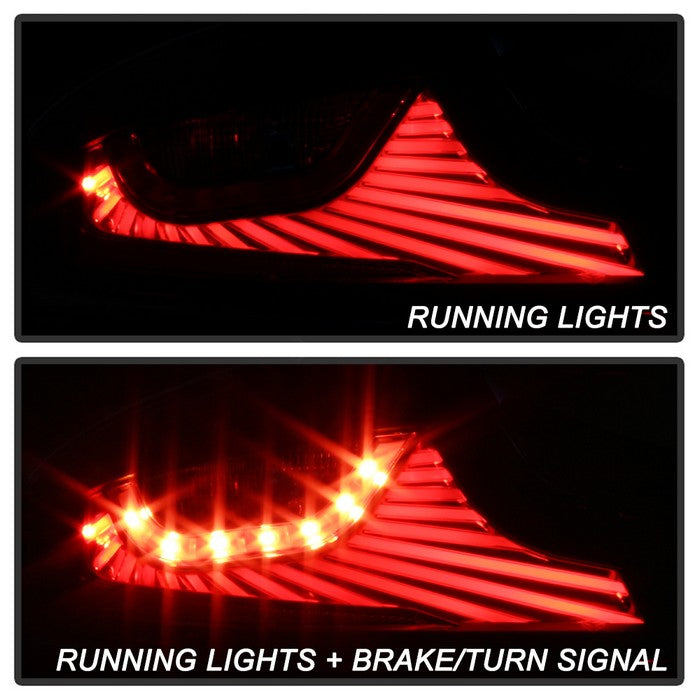SPYDER xTune 06-07 Infiniti G35 Coupe LED Light Tube Style Tail Lights - Black (ALT-JH-IG3506-LEDLB-BK) 9037719