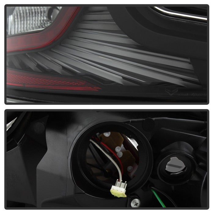 SPYDER xTune 06-07 Infiniti G35 Coupe LED Light Tube Style Tail Lights - Black (ALT-JH-IG3506-LEDLB-BK) 9037719