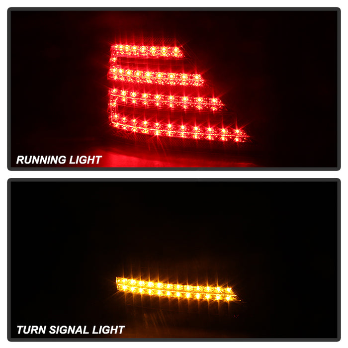 SPYDER Xtune Mercedes Benz W221 S-Class 07-09 LED Tail Lights Red Clear ALT-JH-MBW221-LED-RC 9028458