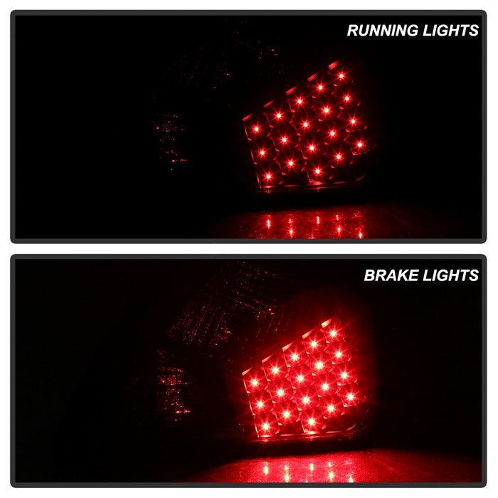 SPYDER xTune Nissan Altima 07-12 Sedan LED Tail Lights - Black Smoked ALT-JH-NA07-4D-LED-BSM 9039508