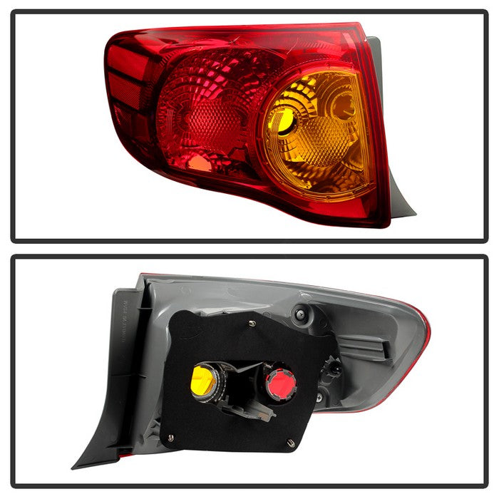 SPYDER Xtune Toyota Corolla 2009-2010 Driver Side Outer Tail Lights - OEM Left ALT-JH-TCO09-OE-OL 9032097