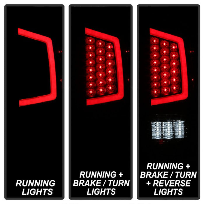 SPYDER xTune 16-18 Toyota Tacoma Light Bar LED Tail Lights - Black (ALT-JH-TTA16-LBLED-BK) 9041686