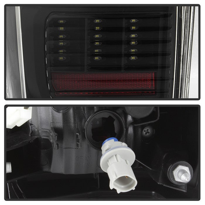 SPYDER xTune 16-18 Toyota Tacoma Light Bar LED Tail Lights - Black (ALT-JH-TTA16-LBLED-BK) 9041686