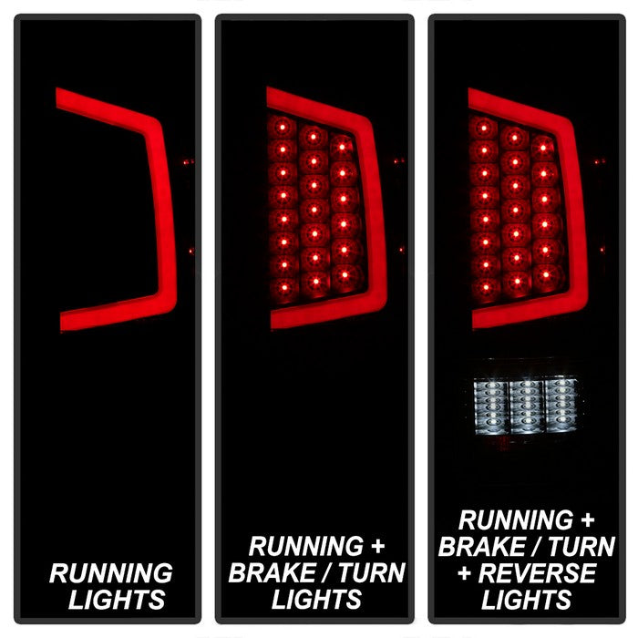SPYDER xTune 16-18 Toyota Tacoma Light Bar LED Tail Lights - Black Smoked (ALT-JH-TTA16-LBLED-BSM) 9041693