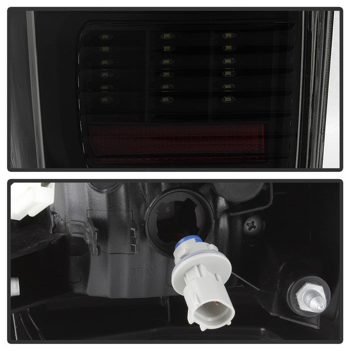 SPYDER xTune 16-18 Toyota Tacoma Light Bar LED Tail Lights - Black Smoked (ALT-JH-TTA16-LBLED-BSM) 9041693