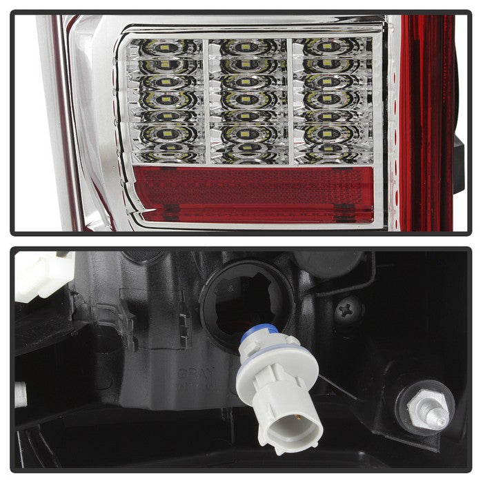 SPYDER xTune 16-18 Toyota Tacoma Light Bar LED Tail Lights - Chrome (ALT-JH-TTA16-LBLED-C) 9041709