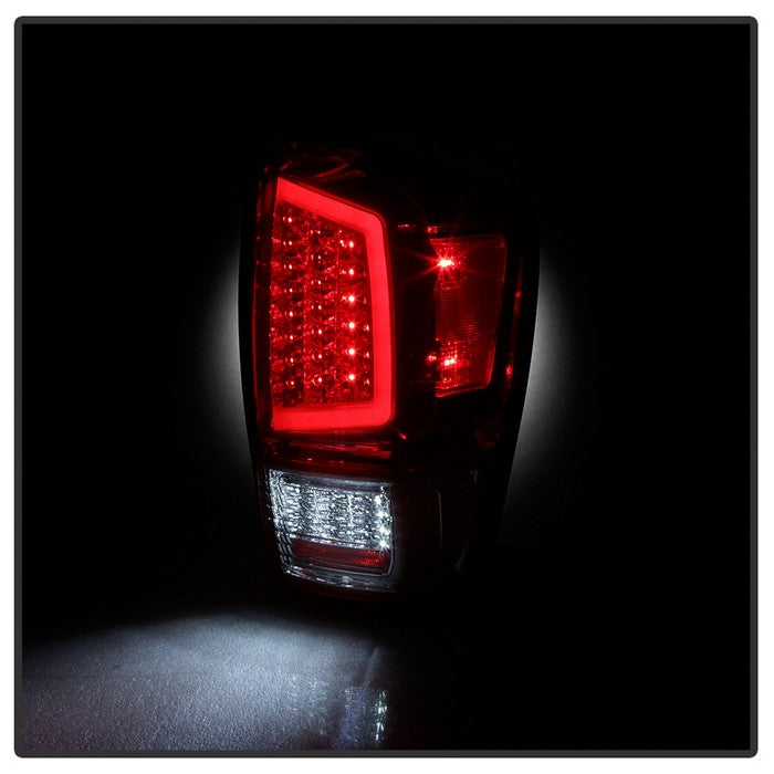 SPYDER xTune 16-18 Toyota Tacoma Light Bar LED Tail Lights - Chrome (ALT-JH-TTA16-LBLED-C) 9041709